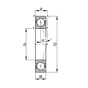 B7021-C-T-P4S-UL bearing drawing B7021-C-T-P4S-UL bearing drawing